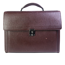 Revival Briefcase, Leather, Brown, Strap, DB, EO 24 7203, (LOCK 0-7), 1